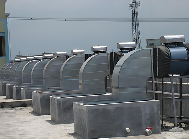 Applicazione della serie RVE32 nel sistema di ventilazione della caldaia